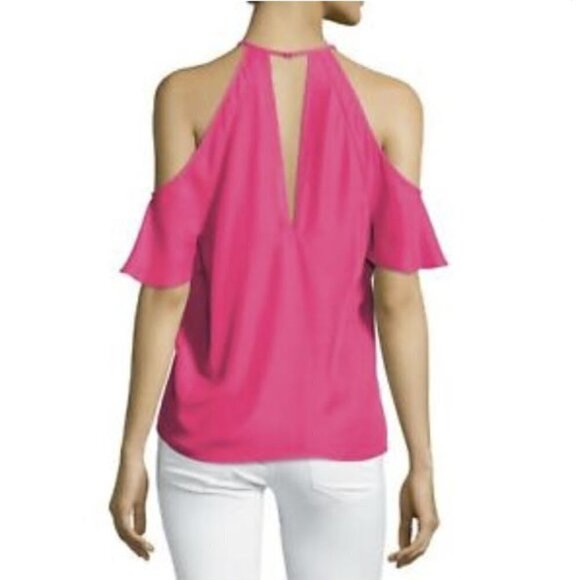 Amanda Uprichard Celia Cold-Shoulder Keyhole Top - Picture 3 of 7